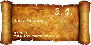 Basa Gyöngyi névjegykártya