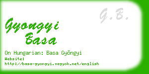 gyongyi basa business card
