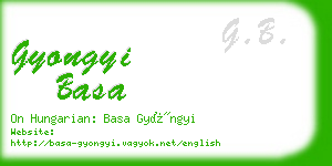 gyongyi basa business card